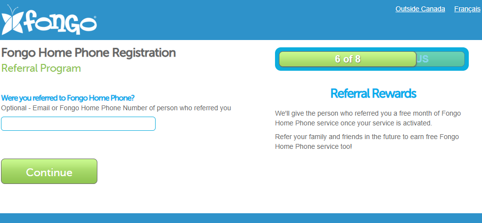 Fongo Home Phone Registration Step 6