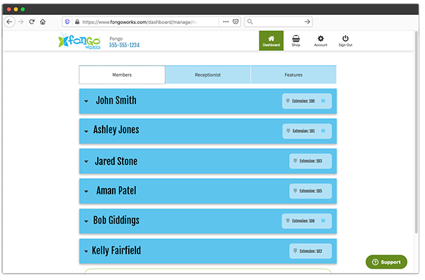 Fongo Works Dashboard