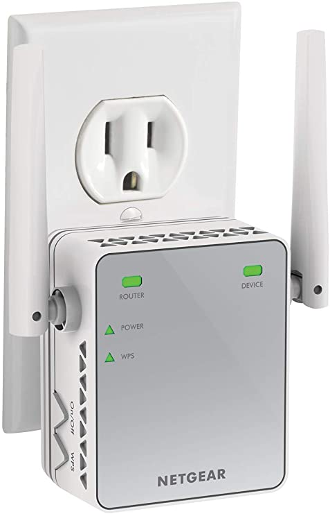 WiFi Extender plugged into a wall-power outlet