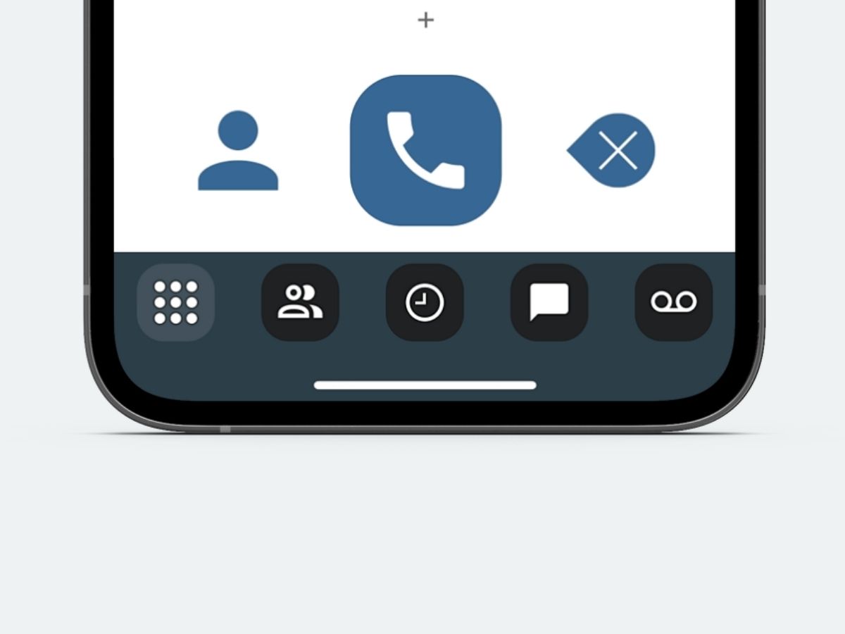 fongo mobile navigation bar screenshot