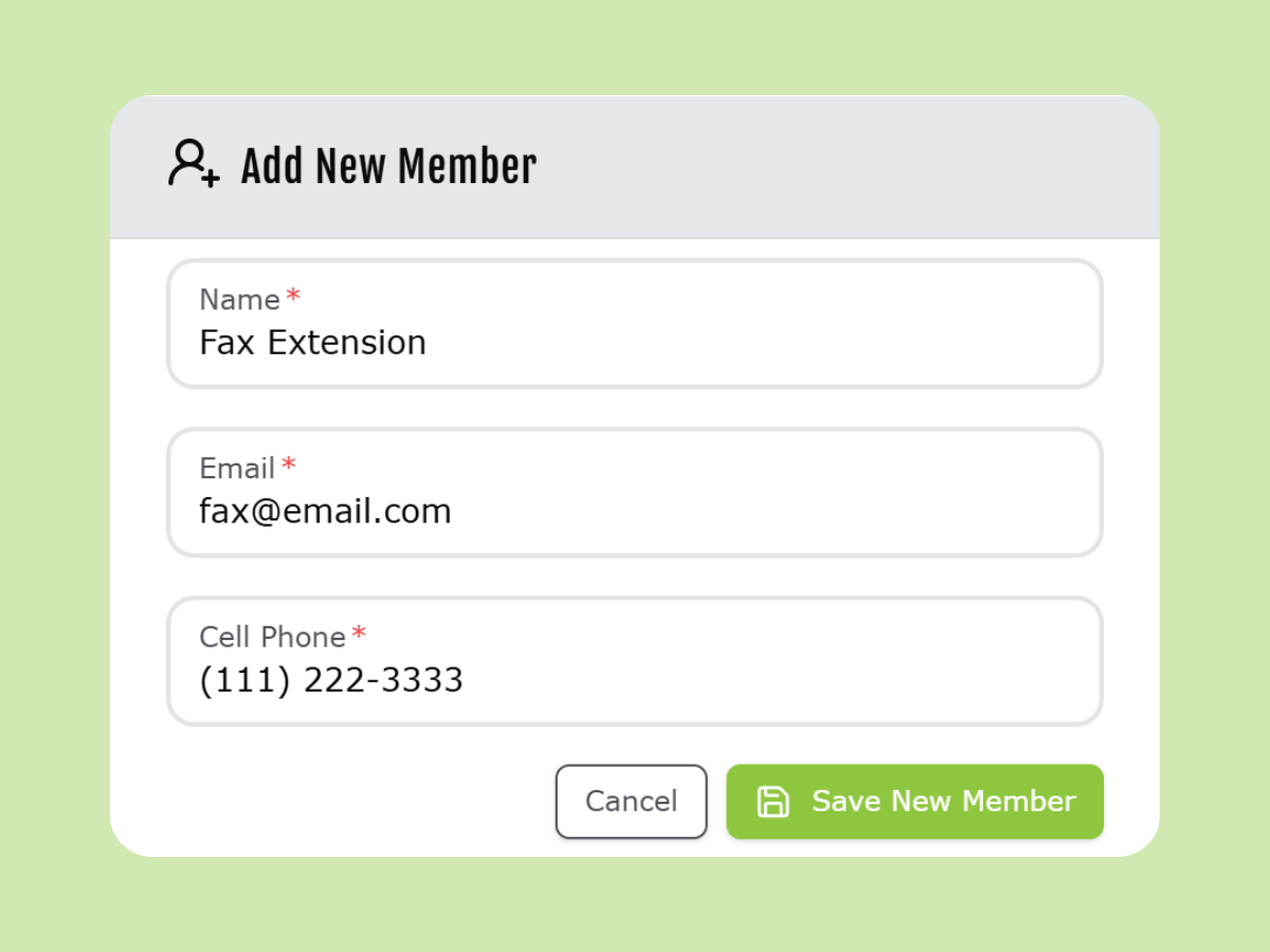 creating a fax extension