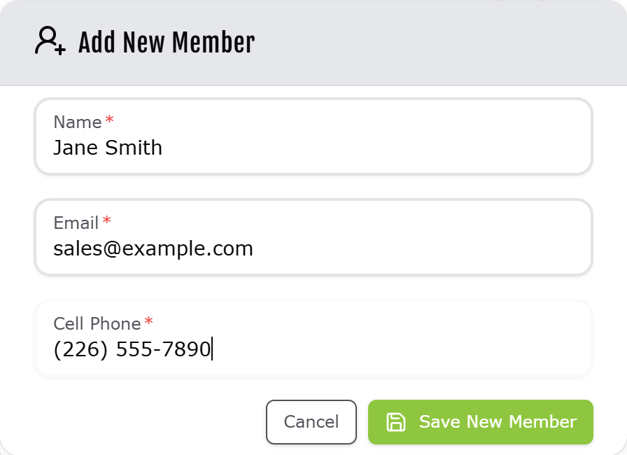 member extensions - add new member